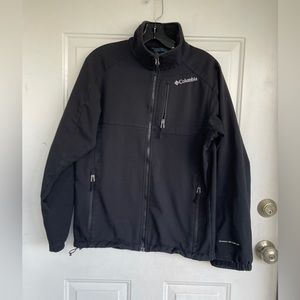 Columbia Jacket Mens Large Long Sleeve Full Zip Pockets Black Athletic size S